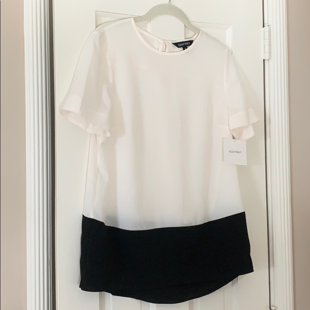 Ellen Tracy colorblocked blouse